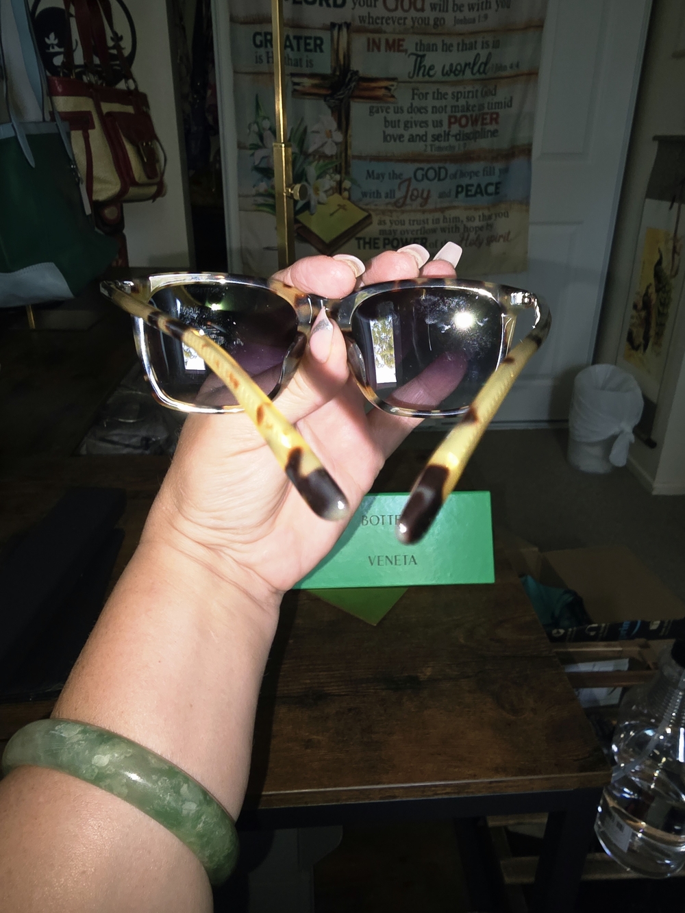 Bottega Veneta Brown Tortoiseshell Sunglasses w/COA #BVO251SA - Picture 5 of 12